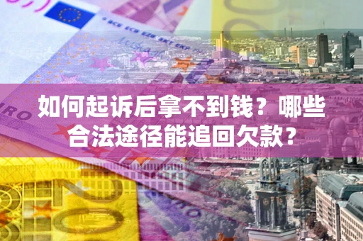 武汉如何起诉后拿不到钱？哪些合法途径能追回欠款？