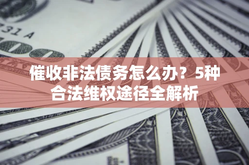 武汉催收非法债务怎么办？5种合法维权途径全解析
